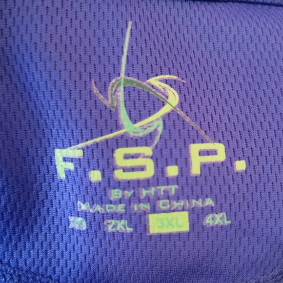 Michelin F.S.P. by HTT Men 3XL Blue & White Performance Polo Shirt Mr. Bibb Logo - Picture 3 of 8